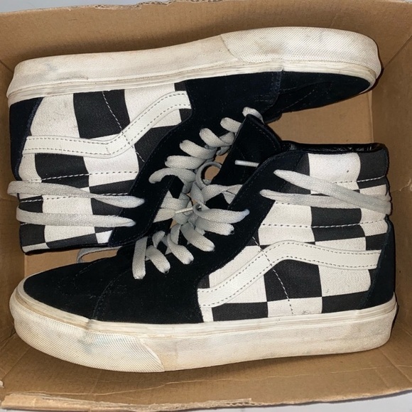 Vans Hi Top Skateb Shoes Checkered Women’s Size 9 - Picture 1 of 4